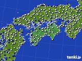四国地方のアメダス実況(風向・風速)(2024年11月27日)