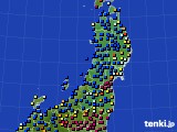 2024年11月28日の東北地方のアメダス(日照時間)