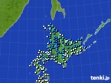 北海道地方のアメダス実況(気温)(2024年12月02日)