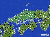 2024年12月03日の中国地方のアメダス(風向・風速)