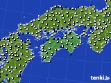 四国地方のアメダス実況(風向・風速)(2024年12月03日)