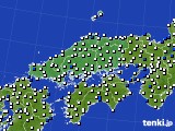 2024年12月04日の中国地方のアメダス(風向・風速)
