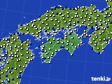 2024年12月05日の四国地方のアメダス(風向・風速)