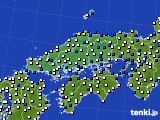 中国地方のアメダス実況(風向・風速)(2024年12月07日)