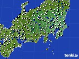 関東・甲信地方のアメダス実況(風向・風速)(2024年12月08日)