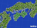2024年12月08日の四国地方のアメダス(風向・風速)