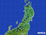 東北地方のアメダス実況(積雪深)(2024年12月09日)