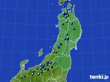 東北地方のアメダス実況(積雪深)(2024年12月10日)