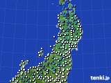 東北地方のアメダス実況(気温)(2024年12月10日)