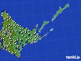 道東のアメダス実況(風向・風速)(2024年12月11日)