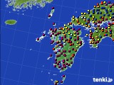 2024年12月12日の九州地方のアメダス(日照時間)