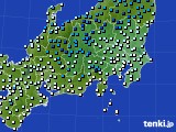 関東・甲信地方のアメダス実況(気温)(2024年12月12日)