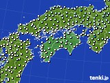 四国地方のアメダス実況(気温)(2024年12月12日)