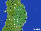 2024年12月12日の岩手県のアメダス(風向・風速)