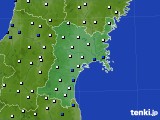 宮城県のアメダス実況(風向・風速)(2024年12月12日)