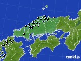 中国地方のアメダス実況(降水量)(2024年12月13日)