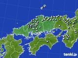 中国地方のアメダス実況(降水量)(2024年12月14日)