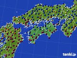 四国地方のアメダス実況(日照時間)(2024年12月14日)