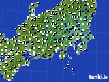 関東・甲信地方のアメダス実況(風向・風速)(2024年12月14日)