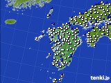 九州地方のアメダス実況(風向・風速)(2024年12月15日)