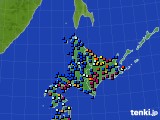 北海道地方のアメダス実況(日照時間)(2024年12月16日)