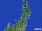 東北地方のアメダス実況(気温)(2024年12月16日)