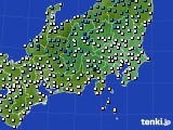 関東・甲信地方のアメダス実況(気温)(2024年12月16日)