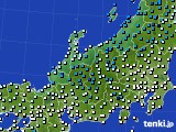 北陸地方のアメダス実況(気温)(2024年12月16日)