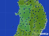 秋田県のアメダス実況(気温)(2024年12月16日)