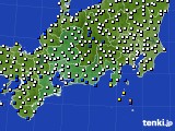東海地方のアメダス実況(風向・風速)(2024年12月17日)