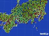 2024年12月18日の東海地方のアメダス(日照時間)