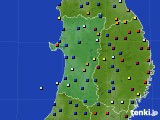 秋田県のアメダス実況(日照時間)(2024年12月18日)
