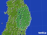 2024年12月18日の岩手県のアメダス(風向・風速)