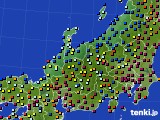 北陸地方のアメダス実況(日照時間)(2024年12月19日)