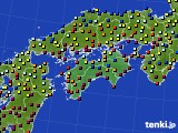 四国地方のアメダス実況(日照時間)(2024年12月19日)