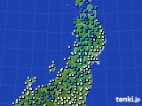東北地方のアメダス実況(気温)(2024年12月20日)