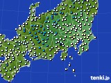 関東・甲信地方のアメダス実況(気温)(2024年12月21日)