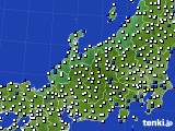 北陸地方のアメダス実況(風向・風速)(2024年12月21日)