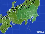 関東・甲信地方のアメダス実況(降水量)(2024年12月22日)