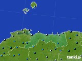 鳥取県のアメダス実況(気温)(2024年12月22日)