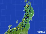 東北地方のアメダス実況(積雪深)(2024年12月23日)