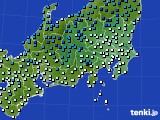 関東・甲信地方のアメダス実況(気温)(2024年12月23日)
