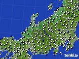 北陸地方のアメダス実況(風向・風速)(2024年12月23日)