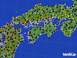 2024年12月24日の四国地方のアメダス(日照時間)