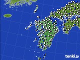 九州地方のアメダス実況(風向・風速)(2024年12月24日)