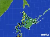 北海道地方のアメダス実況(積雪深)(2024年12月25日)