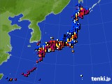 アメダス実況(日照時間)(2024年12月25日)