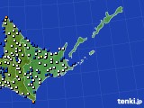 道東のアメダス実況(風向・風速)(2024年12月27日)