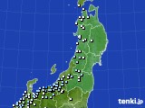 東北地方のアメダス実況(降水量)(2024年12月28日)