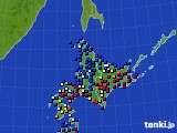 2024年12月28日の北海道地方のアメダス(日照時間)